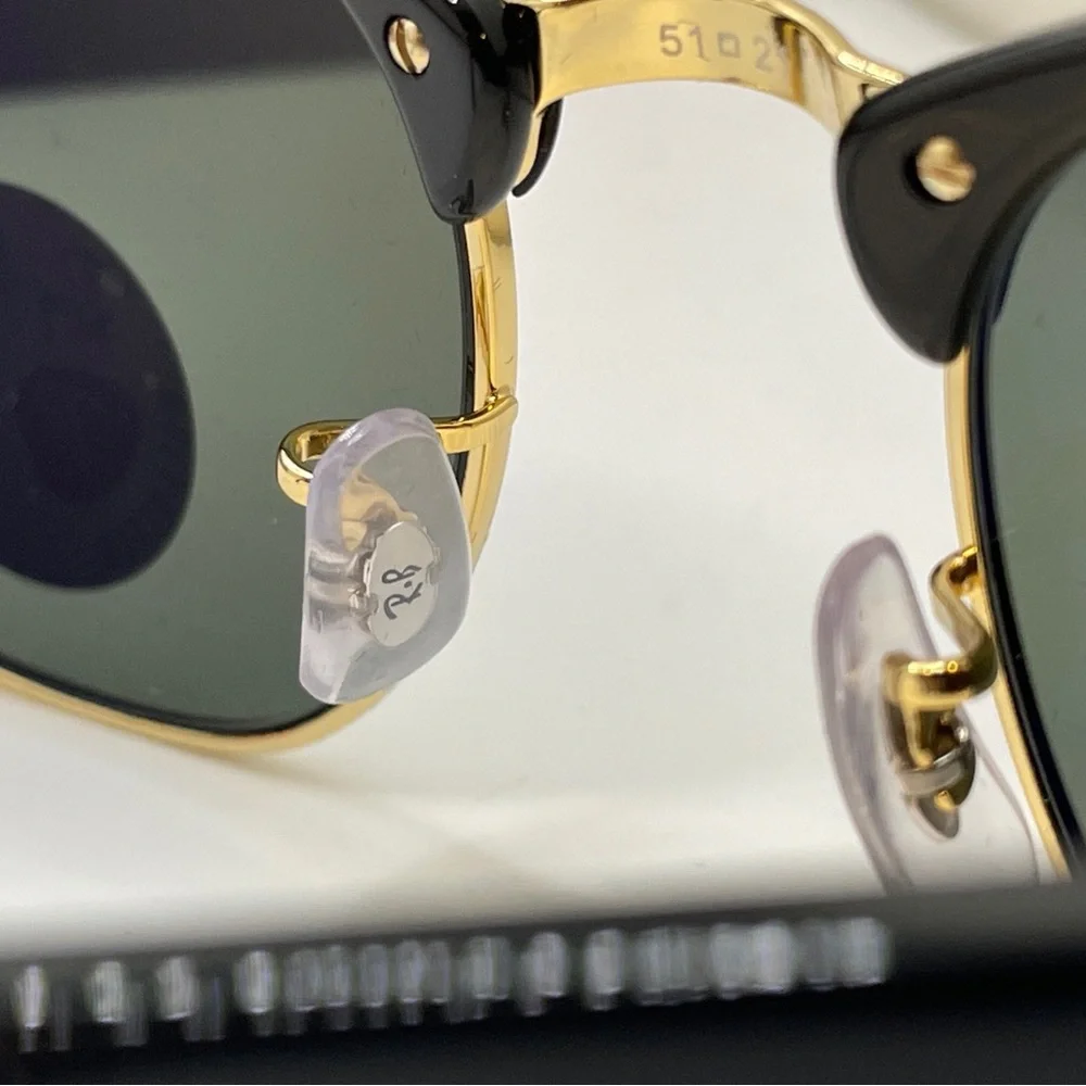 RAY BAN Clubmaster RB3016 901 58 Black Square Unisex Polarized 51 mm authentic
